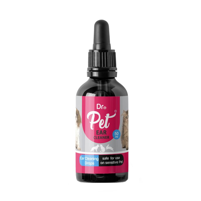 قطره گوش سگ و گربه دکترپت مدل ear cleaner وزن 200 گرم